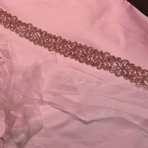 Rose Gold Wedding Gown Sash-Brand new, with tags, never worn. Looking to sell my Madi Lane Shya Ivory/Blush Champagne  main image 3
